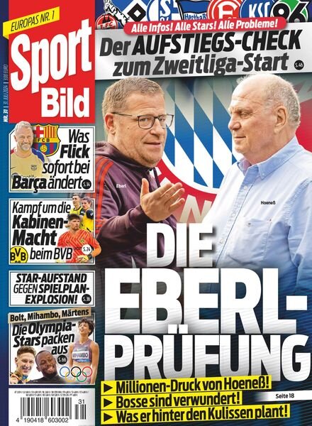 Sport Bild – 31 Juli 2024 Cover
