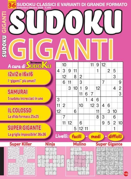 Sudoku Giganti – Settembre-Ottobre 2024 Cover