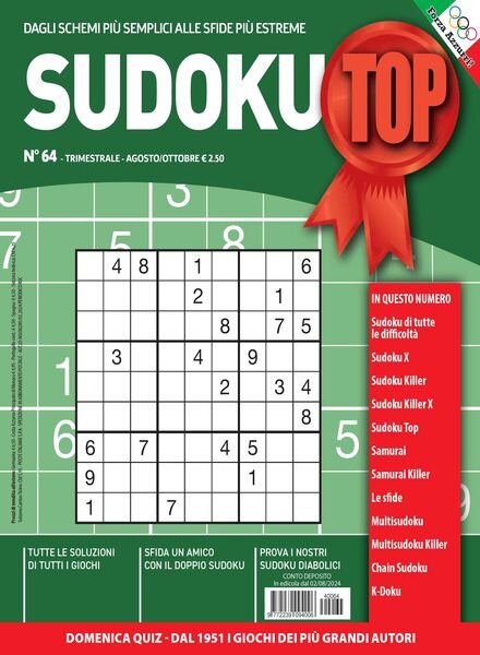 Sudoku Top – Agosto-Ottobre 2024 Cover