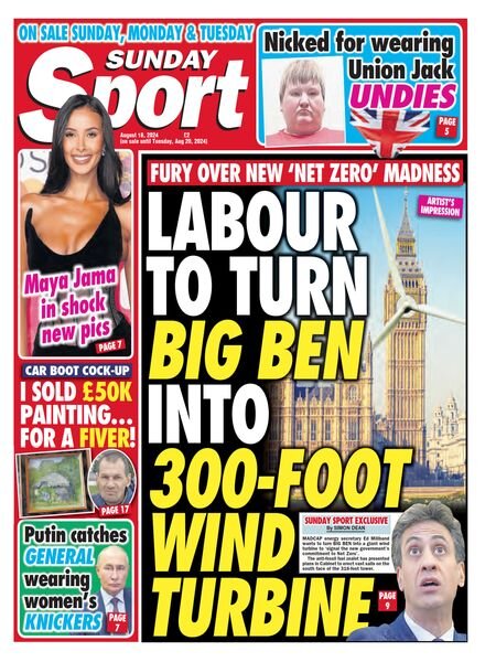 Sunday Sport – 16 August 2024 Cover