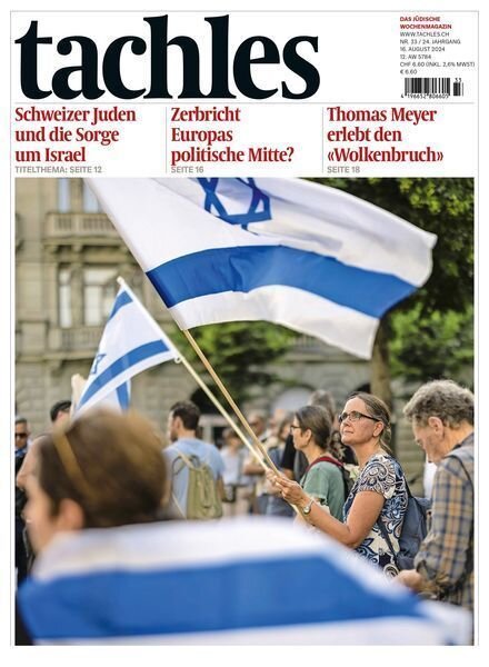 Tachles – 16 August 2024 Cover