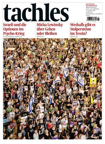 Tachles – 9 August 2024 Cover