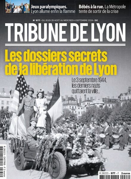 Tribune de Lyon – 29 Aout 2024 Cover