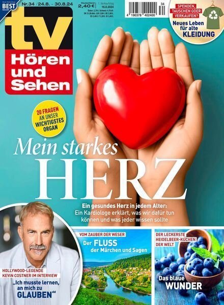 TV HOren und Sehen – 16 August 2024 Cover