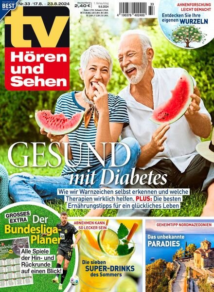 TV Horen und Sehen – 9 August 2024 Cover