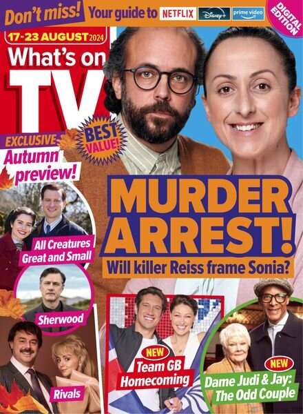 What’s on TV – 17 August 2024 Cover
