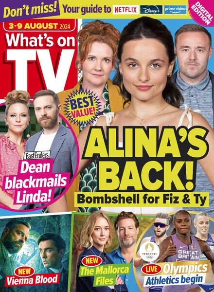 What’s on TV – 3 August 2024 Cover