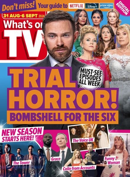 What’s on TV – 31 August 2024 Cover