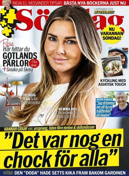 Aftonbladet Sondag – 1 September 2024 Cover