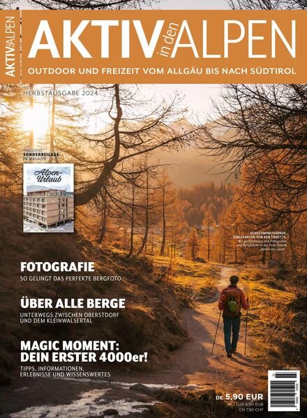 Aktiv in den Alpen – Herbst 2024 Cover