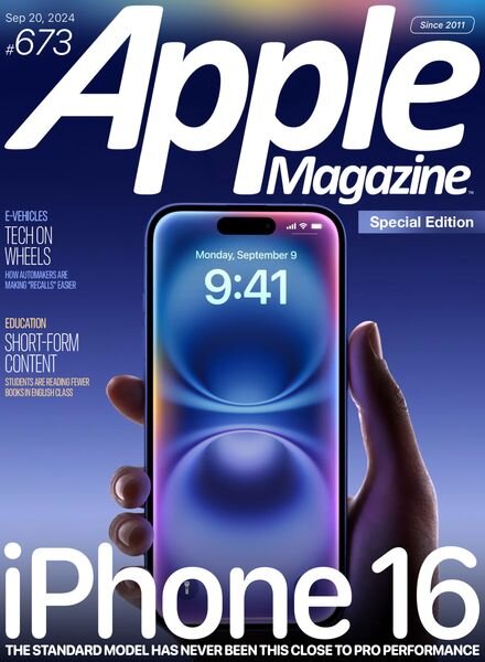 AppleMagazine – Issue 673 – 20 September 2024 Cover