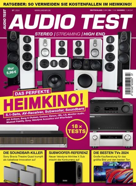 Audio Test – Ausgabe 7 2024 Cover