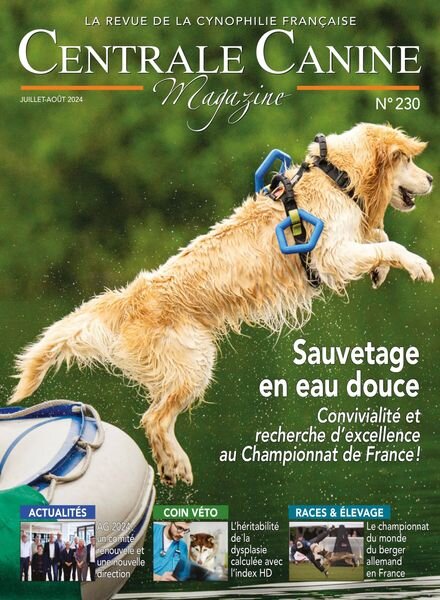 Centrale Canine Magazine – Juillet-Aout 2024 Cover