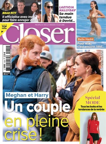 Closer France – 6 Septembre 2024 Cover