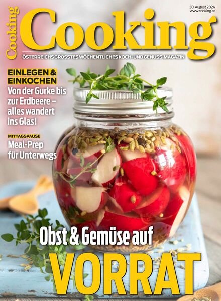 Cooking Austria – 30 August 2024 Cover