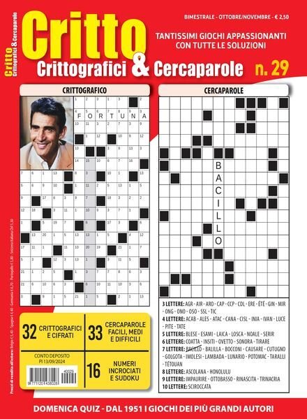 Crittografici & Carcaparole – Ottobre-Novembre 2024 Cover
