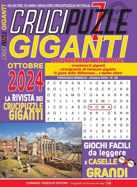 Crucipuzzle Giganti – Ottobre 2024 Cover