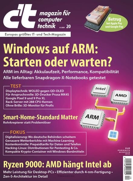 c’t Magazin fur Computertechnik – 06 September 2024 Cover