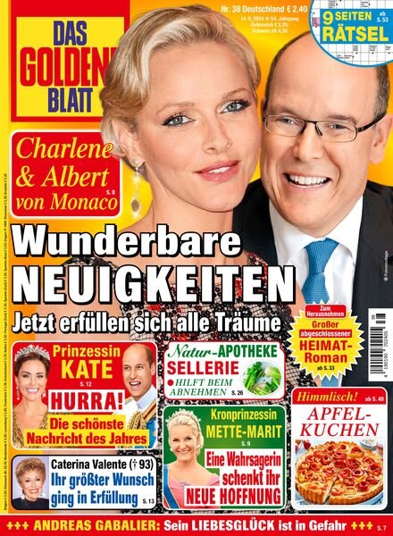 Das Goldene Blatt – 14 September 2024 Cover