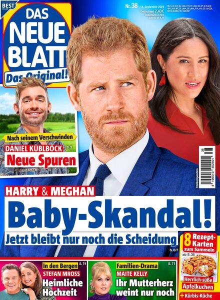 Das Neue Blatt – 11 September 2024 Cover
