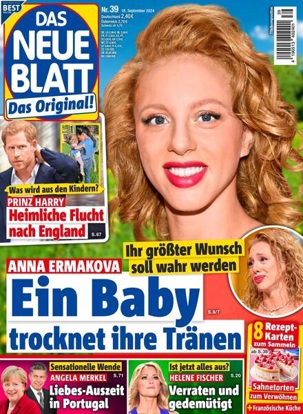 Das Neue Blatt – 18 September 2024 Cover