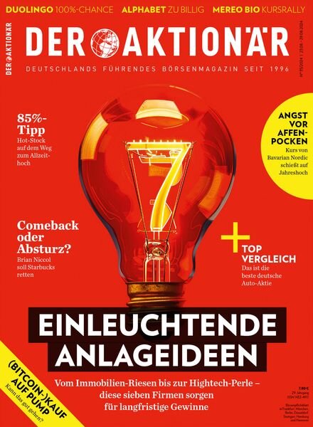 Der Aktionar – 23 August 2024 Cover