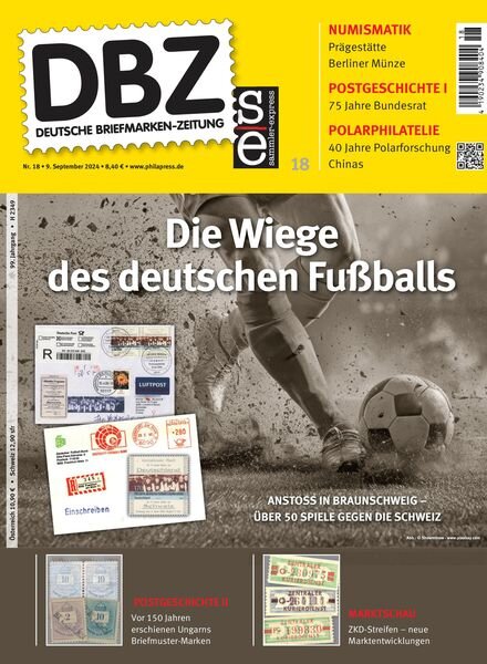 Deutsche Briefmarken-Zeitung – 9 September 2024 Cover