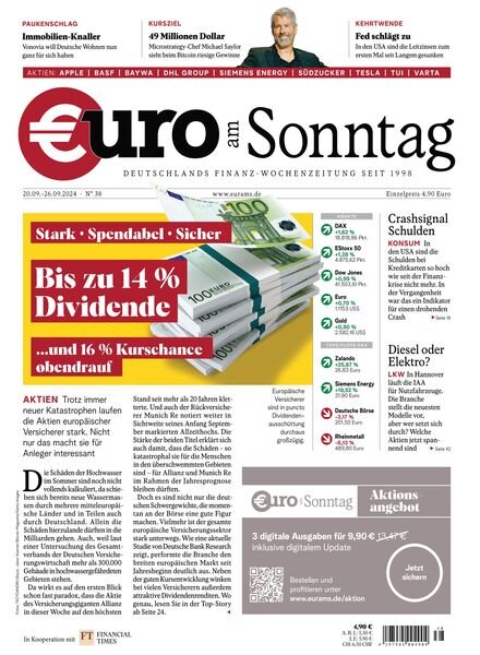 Euro am Sonntag – 20 September 2024 Cover