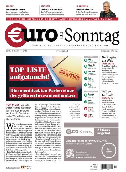 Euro am Sonntag – 30 August 2024 Cover