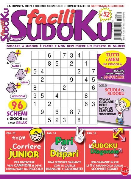 Facili Sudoku – Settembre 2024 Cover