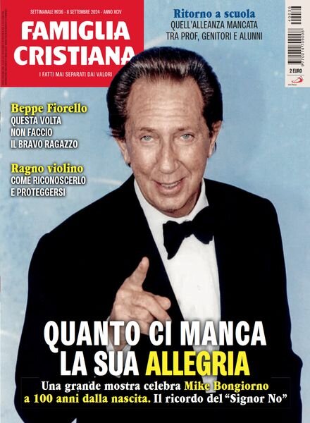 Famiglia Cristiana – 8 Settembre 2024 Cover