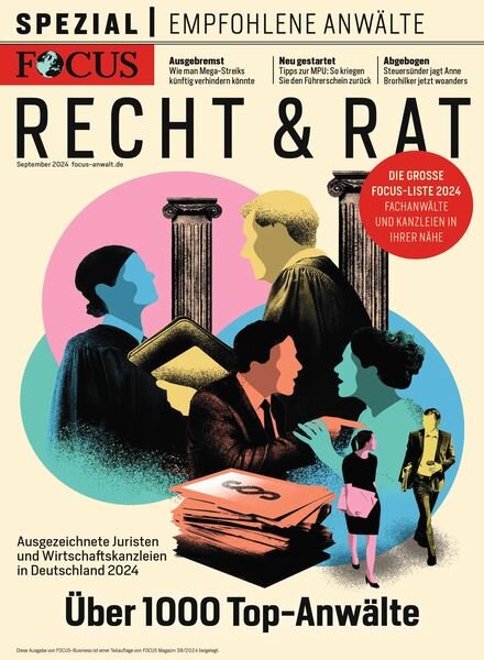 Focus Spezial – Recht & Rat – September 2024 Cover