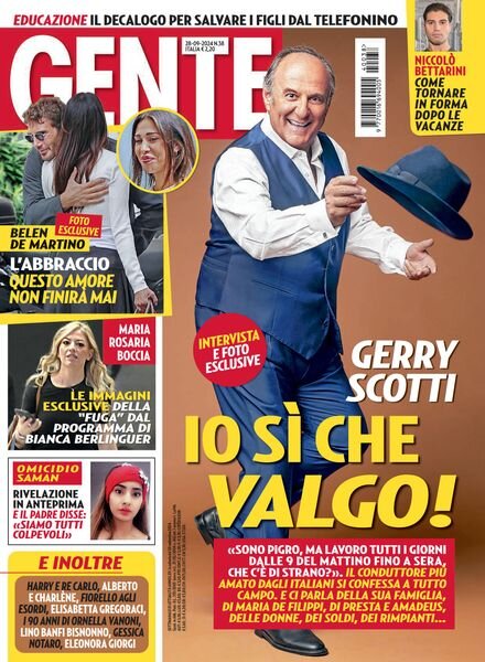 Gente Italia – 28 Settembre 2024 Cover