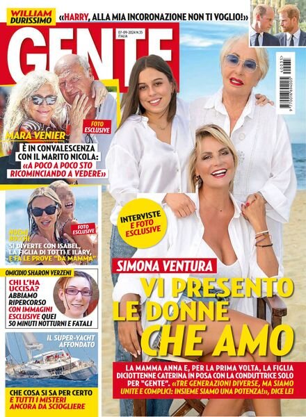 Gente Italia – 7 Settembre 2024 Cover