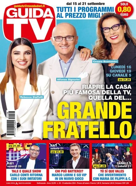 GuidaTV – 10 Settembre 2024 Cover