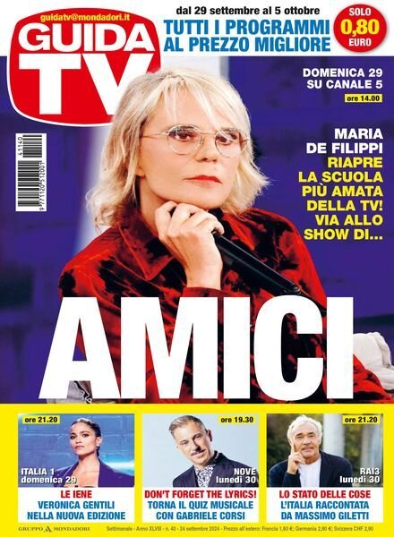 GuidaTV – 24 Settembre 2024 Cover