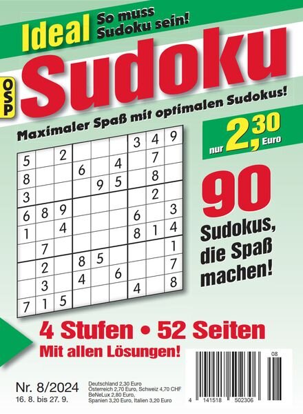 Ideal Sudoku – Nr 8 2024 Cover