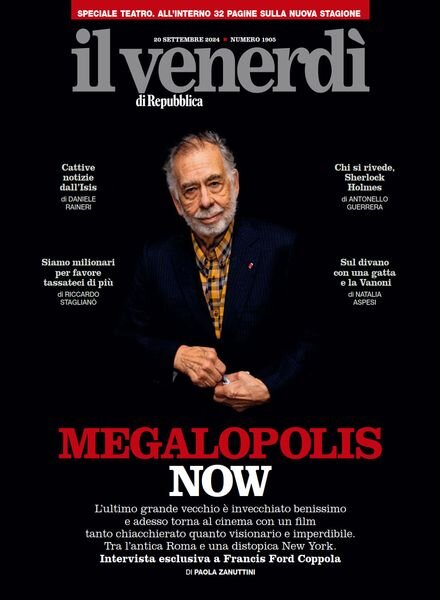 Il Venerdi di Repubblica – 20 Settembre 2024 Cover