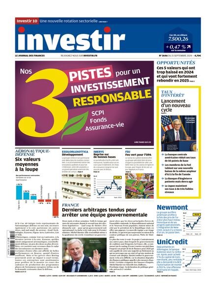 Investir – 21 Septembre 2024 Cover