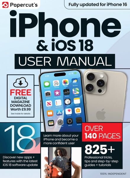iPhone & iOS 18 User Manual – September 2024 Cover