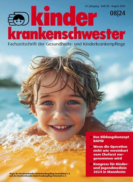 Kinderkrankenschwester – August 2024 Cover