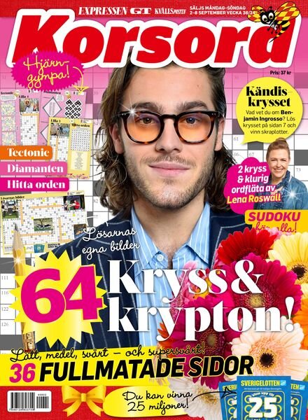 Korsord – 2 September 2024 Cover