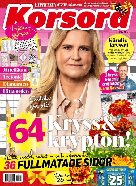 Korsord – 23 September 2024 Cover