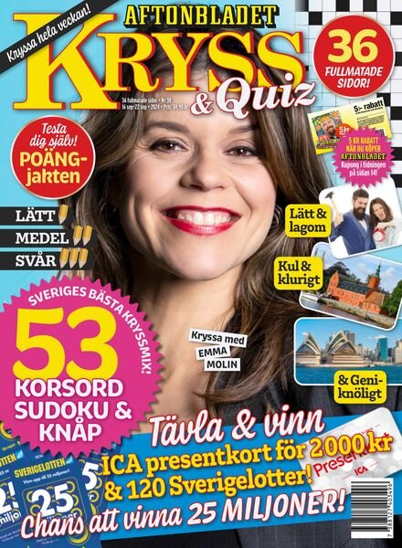 Kryss & Quiz – 16 September 2024 Cover