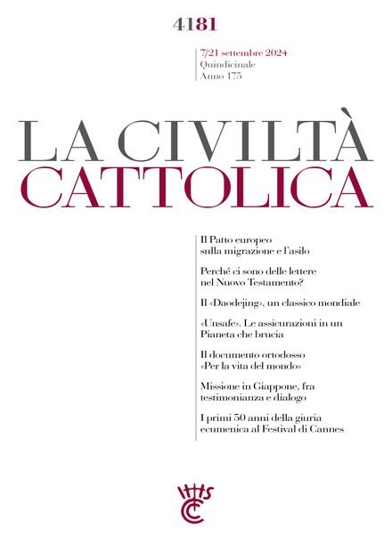 La Civilta Cattolica – 7 Settembre 2024 Cover