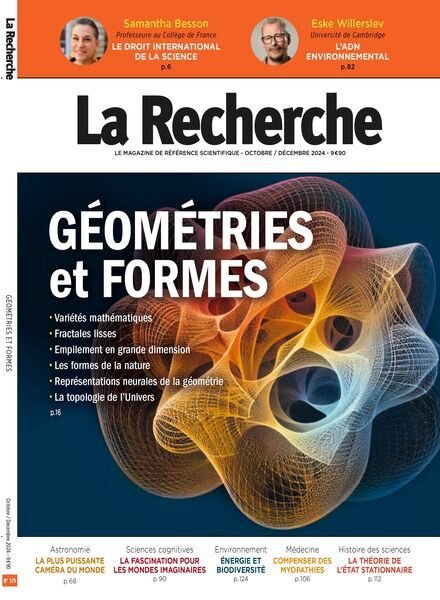 La Recherche – Octobre-Novembre-Decembre 2024 Cover