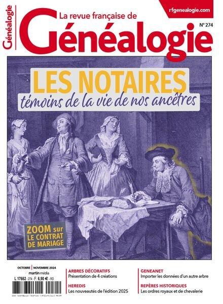 La Revue francaise de Genealogie – Octobre-Novembre 2024 Cover