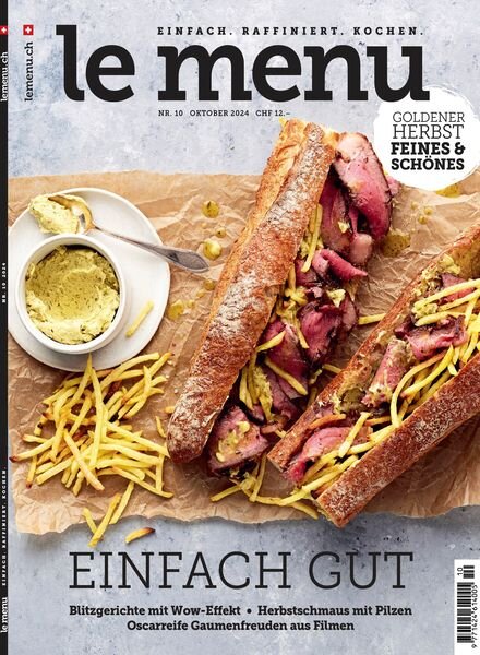 le menu – Oktober 2024 Cover
