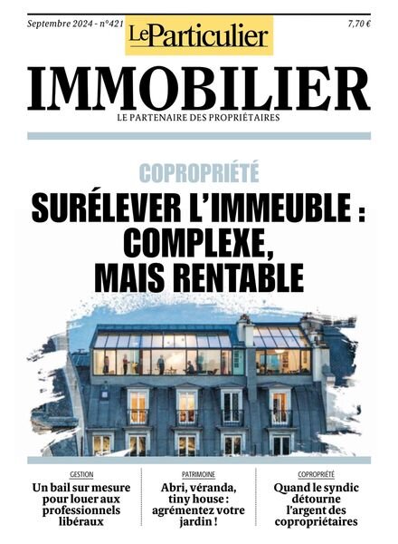 Le Particulier Immobilier – Septembre 2024 Cover