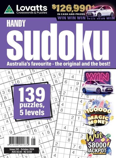 Lovatts Handy Sudoku – Issue 243 2024 Cover